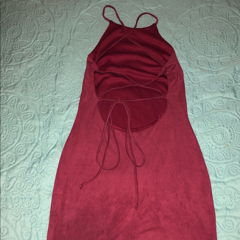 Burgundy dress